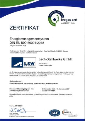 Zertifikat ISO 50001